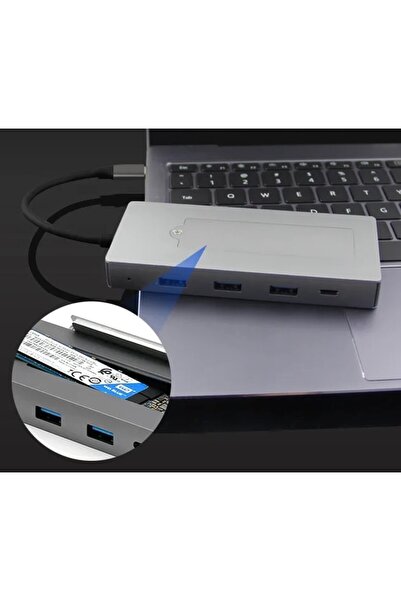 NO BRAND Hub stație de andocare USB Hub 8 în 1 GS-DC48B