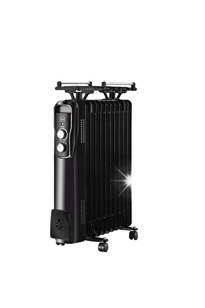 Stella Radiator electric cu ulei, 11 lamele, cu termostat, negru