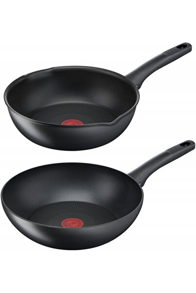 TEFAL Set de tigăi: tigaie 32cm, tigaie multifuncțională 26cm, wok 28cm, Ulti...