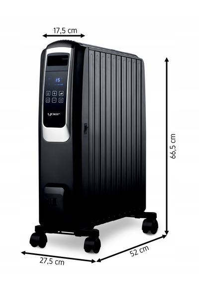 Yoer Radiator electric cu ulei 2500W 10 tije Timer + MOD ECONOMIC