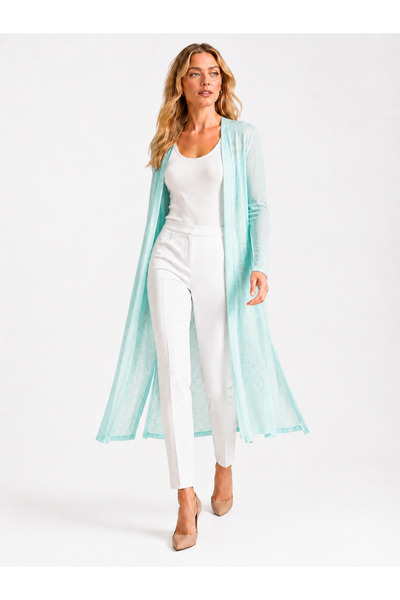 Neden Tekstil Long Thin Knitwear Cardigan Straight Cut Seasonal Loose Cardiga...
