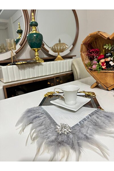 shop GRI TÜYLÜ KAHVE YANI SUNUM PEÇETESİ