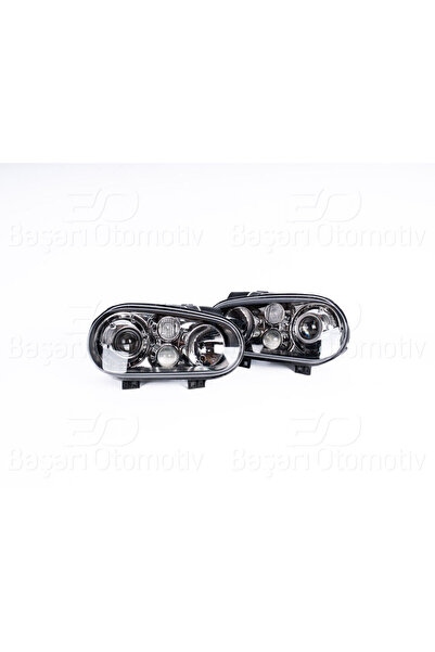 Arisar Volkswagen Golf 4 R32 1998-2003 Far Seti Sol Sağ Mercekli Siyah Krom T...