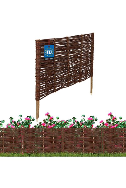 Oskar Gard de grădină tip palisadă, bordură din răchită, 60 x 40