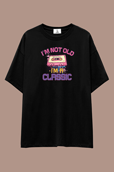 UmbraWear I Am Not Old Series Loose Fit T-Shirt |   Unisex 100% Cotton Black ...