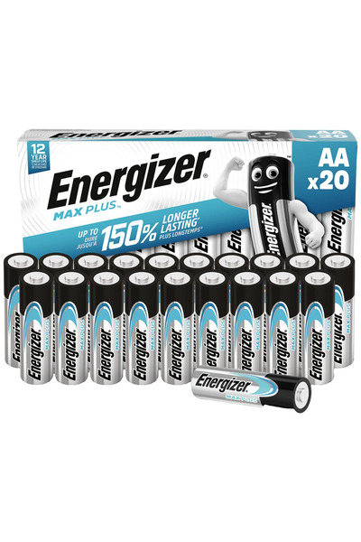 OEM Top Bottom Set of 20 AA batteries ENERGIZER MAX PLUS ALKALINE POWER UPN-1...
