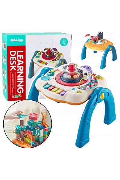 LeanToys Măsuță educativă interactivă 2 în 1 pentru copii + cu blocuri