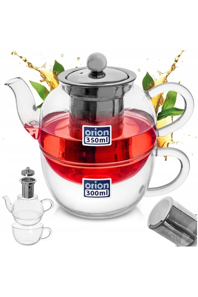 Orionis Set carafă și cană cu infuzor, din sticlă, 350+300 ml ORION