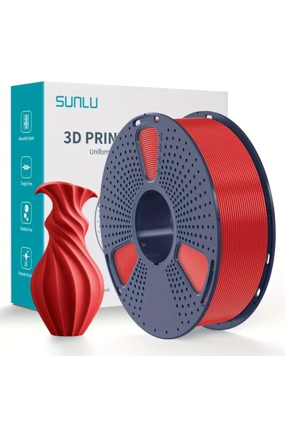 Sunlu Filament PLA roșu cireș, 1.75mm, 1kg, pentru imprimantă 3D