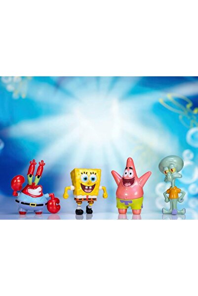 Jada Toys SET SPONGEBOB CU 4 FIGURINE METALICE DE COLECȚIE, 5-7 CM