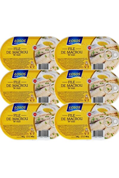 Losos Ustka Pachet 6x Losos- File de macrou in ulei 170g