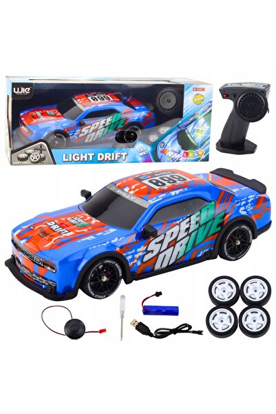 LeanToys Mașină sportivă telecomandată RC cu caroserie iluminată, pentru drif...