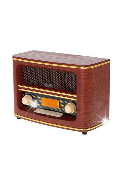 adler Radio de bucătărie retro stereo Bluetooth USB MP3 LCD 10W cu ceas dește...