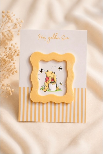 3DCoreStd Kişiye Özel Magnet Çerçeve - Hoş Geldin Bebek Kartı - Baby Shower H...
