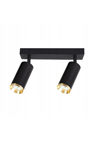 Milagros jewelry Corp de iluminat Mica Spot Negru + Auriu 2xGU10