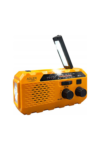 adler Radio portabil pentru bucătărie, solar, cu dinam, lanternă, power bank,...