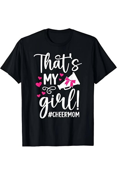 Ekim11 تي شيرت رجالي مطبوع عليه "That's My Girl Cheer Mom Of A Cheerleader Ma...