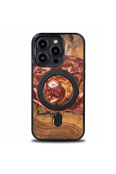 BewooDesign Husă Bewood Unique pentru iPhone 15 Pro - Planete - Marte cu MagSafe