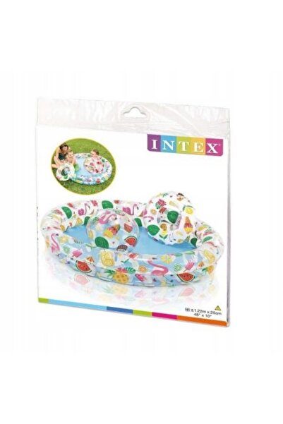 Intex Piscină gonflabilă pentru copii, set 3 în 1: piscină cu bile și colac d...