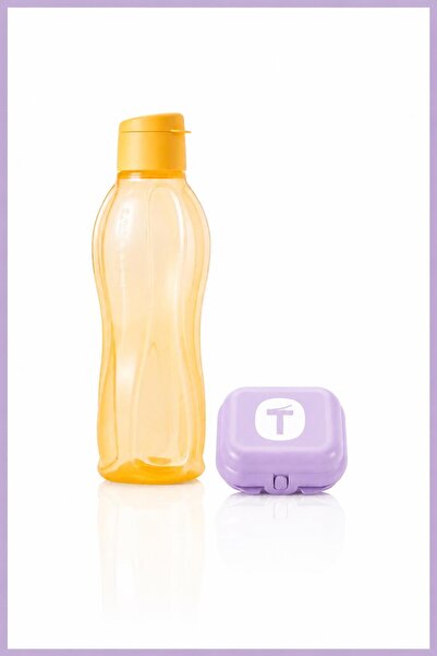 Tupperware Günlük Kullanım Seti 1 L Suluk ve Mini Saklama Kabı Mor
