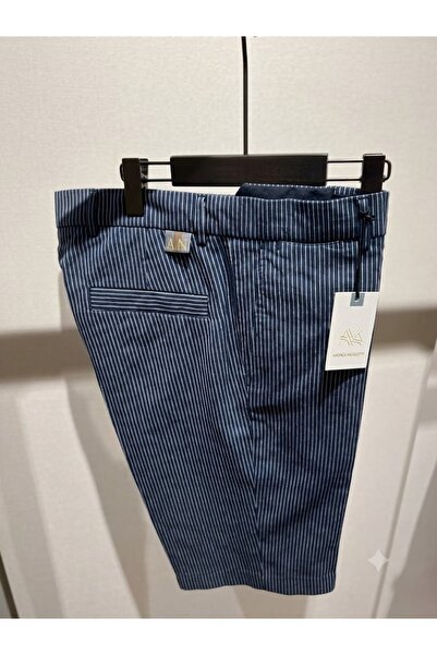 Andrea Nicolotti Men's 100% Linen Regular Fit Shorts