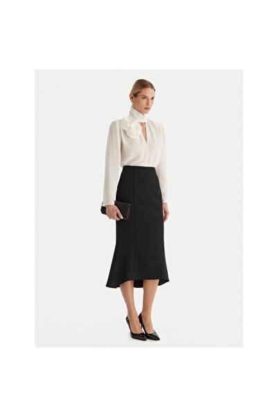 Access Fashion Γυναικεία Φούστα Μίντι 54-6027 Μαύρη