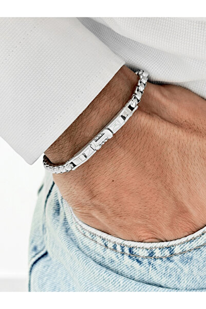 FERRO Silver Steel Men's Bracelet Frj10216A-A 2 Year Warranty Gift Wrapped