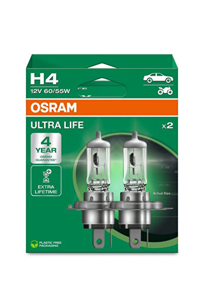 Osram Bec Ultra Life H4 12V 60/55W Σετ 2 τεμαχίων
