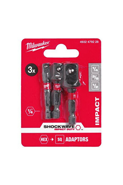 Milwaukee Αντάπτορας μύτης SHOCKWAVE IMPACT DUTY, Σετ 3 τεμαχίων (Άνω, Κάτω)