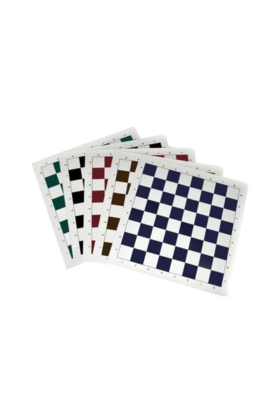 Sunrise Chess & Games Vinyl rolling chessboard, white/blue