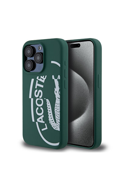 OEM Lacoste Oval Logo Hard Case Θήκη προστασίας από Σιλικόνη για iPhone 15 Pr...