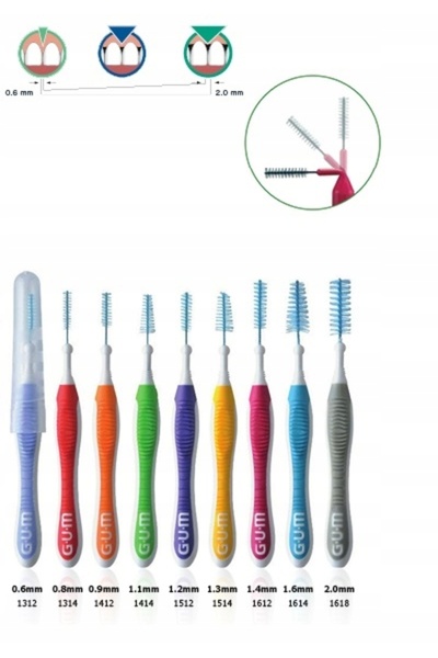 GUM Periuțe interdentare SUNSTAR Trav-Ler 0.9 mm Portocaliu (6 bucăți)