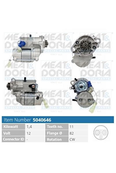 MEATDORIA Electromotor (12v 1,4kw Numar Dinti 11 Buc Nouă cu Garanție) Daihat...
