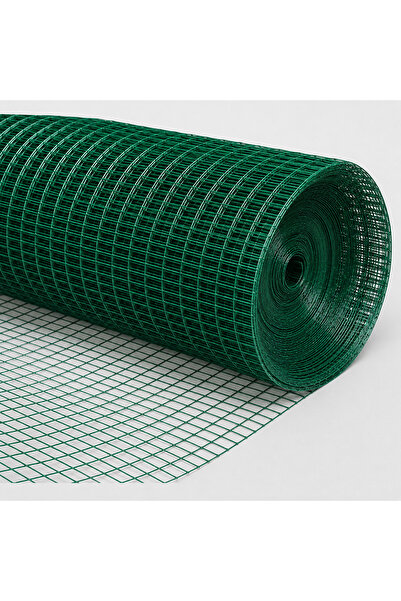 İSTANBUL ÇİT METAL PVC Kaplı Puntalı Tel 0,70 mm 12x12 mm Göz 1x5 Metre Rulo ...