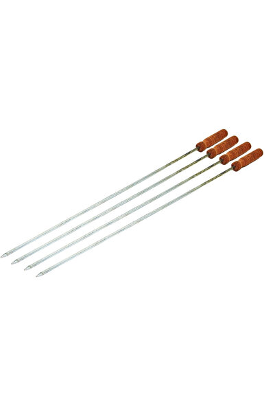 Mercansa Thick Square Barbecue Skewer with Wooden Handle - 50 cm - Secure Grip