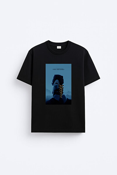 cesita The Odyssey Printed Cotton Black T-Shirt