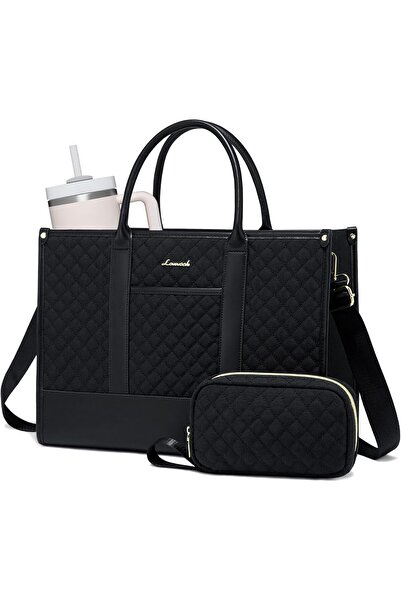 LOVEVOOK Laptop Bags for Women, 15.6 inch Waterproof Work Tote Bag with Clutch,