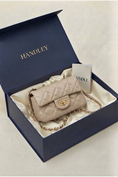 Handley Kadın Mini Kapitone Baskılı El Ve Omuz Çantası ( Ölçü Uzunluk 14 cm E...