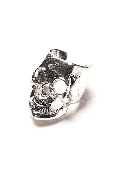 VeeShop Πανκ σκουλαρίκια ear cuff, με σχέδιο νεκροκεφαλής