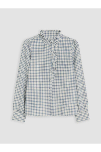 LC Waikiki Trendlucky Contrast Collar Plaid Women's Shirt