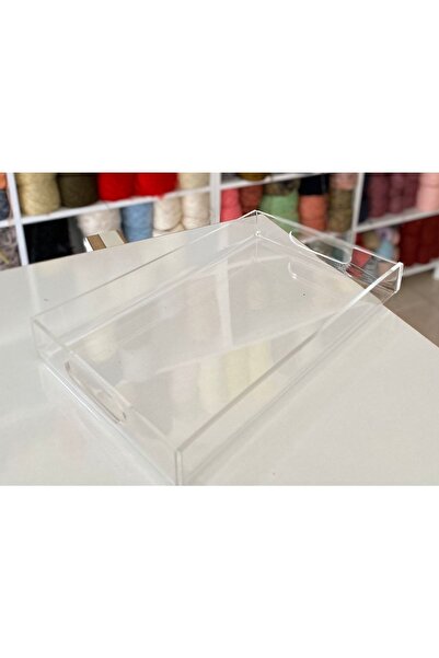 KESİTA TASARIM Pleksi 35x25 Cm Şeffaf Pleksi Sunum Tepsisi Söz Nişan Kız İsteme