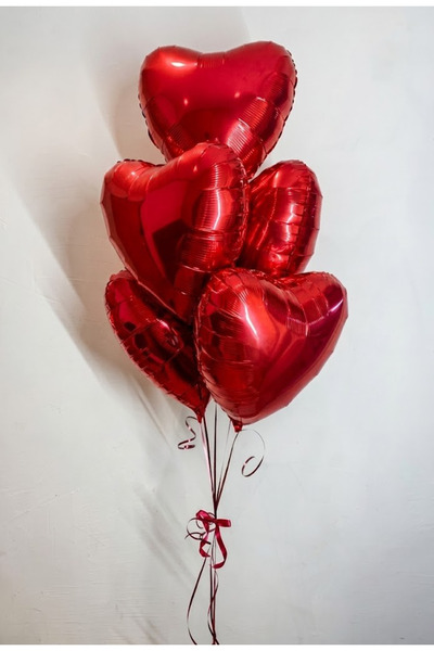 baloss fer 45 cm Red Heart Foil Balloon 1 Piece Birthday Party Valentine's Da...