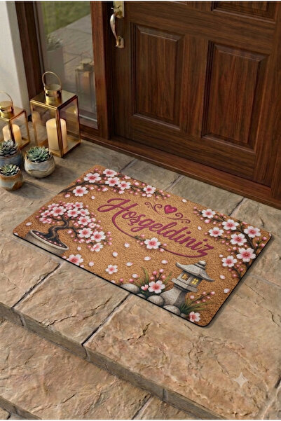 SoGood Concept Japanese Cherry Blossom (Sakura) Design Doormat - Digital Prin...