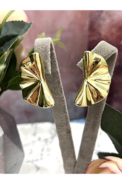 XUPING JEWELRY Women's Steel Wavy Modern Design Earrings (3X1.5Cm)