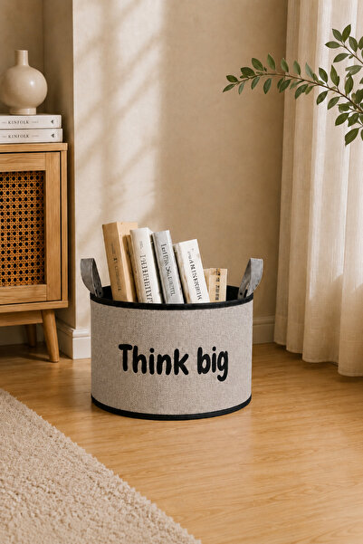 Paris Home Think Big Written Beige Jute-Look Premium Basket – Eva Supported, ...