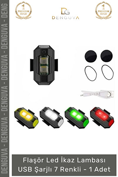 Denguva #BisikletLambası Flaşör Motosiklet Bisiklet Scooter Uyumlu USB Şarjlı...