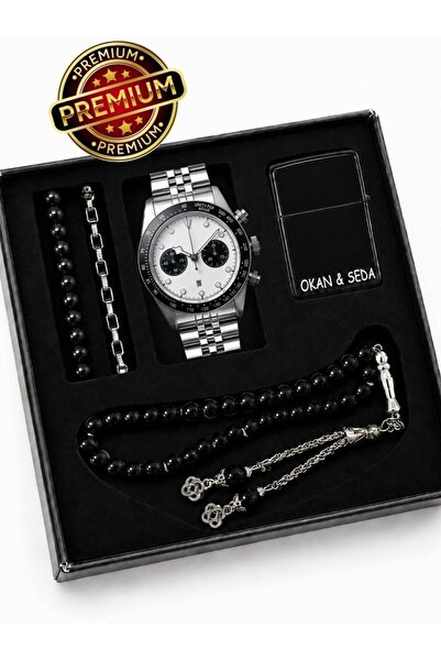 arpat time saat aksesuar 5 PARÇA, TAKVİMLİ ERKEK SAAT SETİ