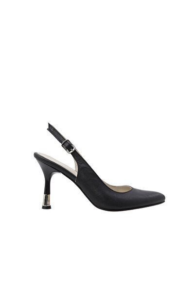 Hobby Women's Heeled Genuine Leather Shoes Thin Heel