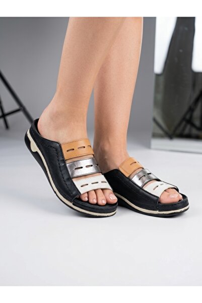 Rüya Shoes صندل نسائي من الجلد الطبيعي بنعل ناعم لتقويم العظام ونعل تدليك تشريحي
