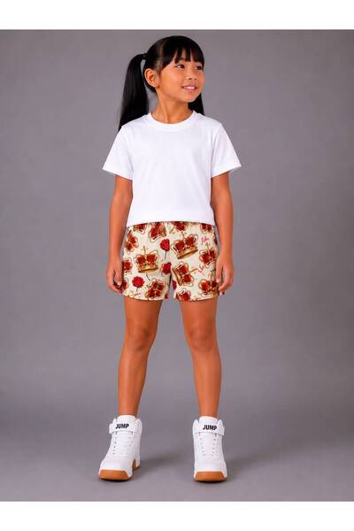 Machetta Girl's Patterned Comfortable Shorts